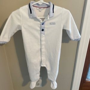 Velour baby boy one piece